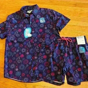 Mr. Swim Men’s Swim Set 2pc Size Medium Fireworks